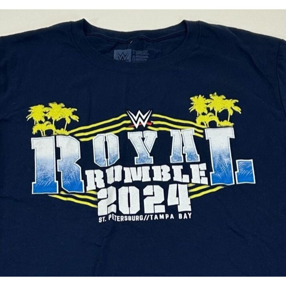 WWE Royal Rumble 2024 Authentic Men's Graphic Shirt, Size L